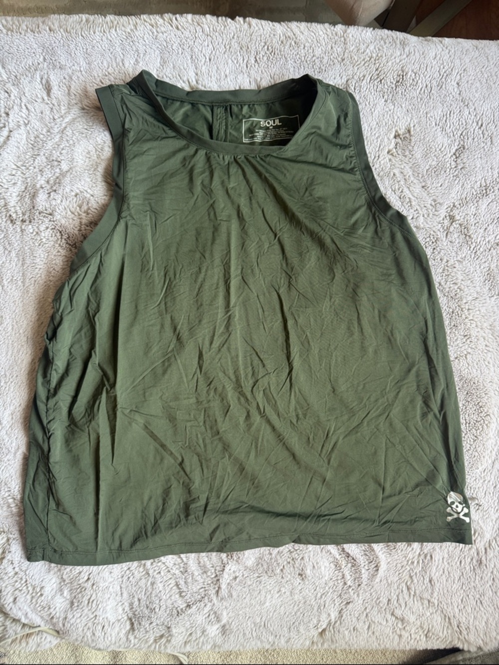 soulcycle Olive Green Sleeveless Tank Top